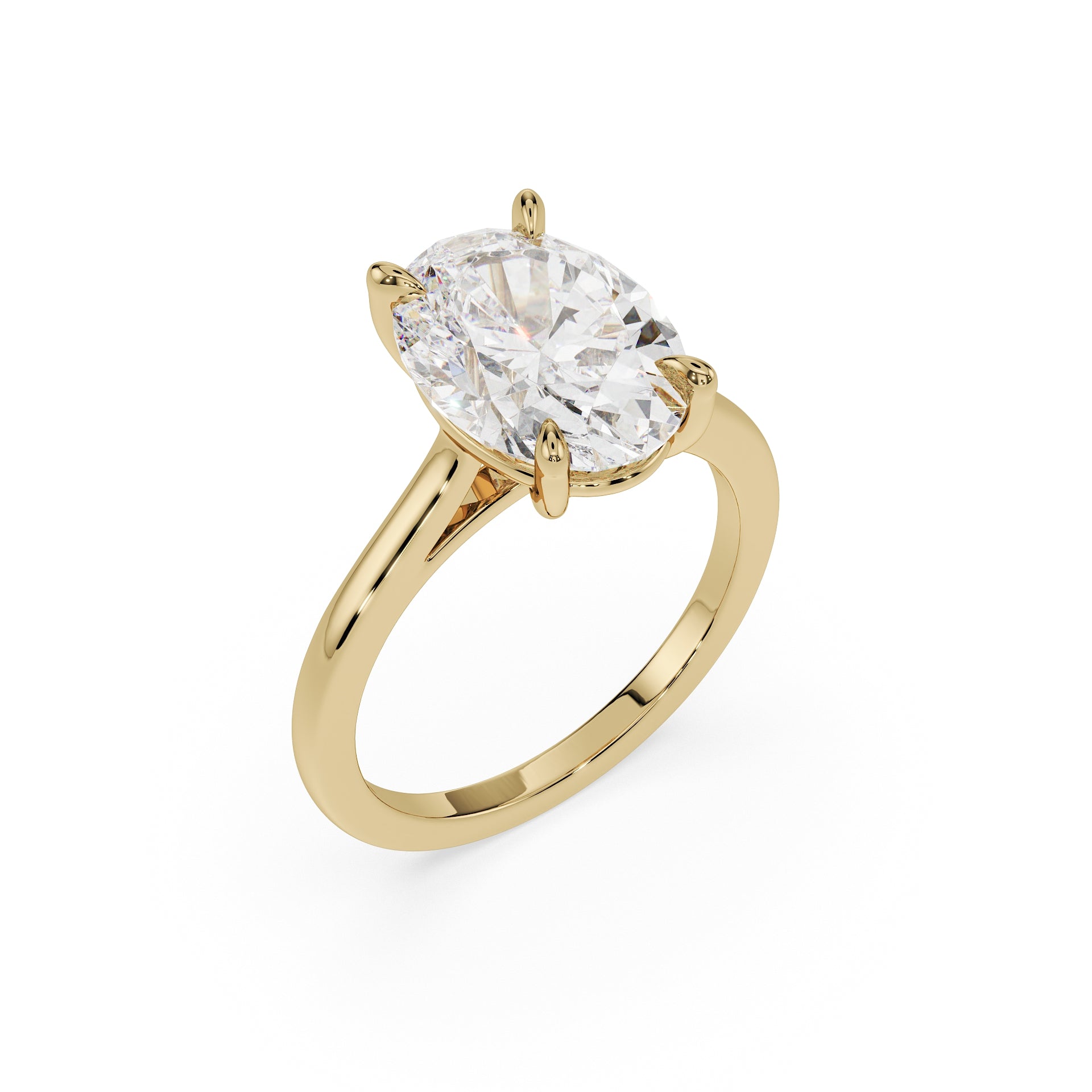 ALMARI Timeless Oval Solitaire Engagement Ring