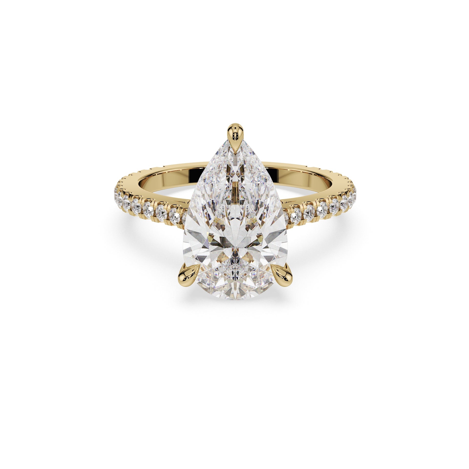 ALMARI Signature Pear Pavé Engagement Ring