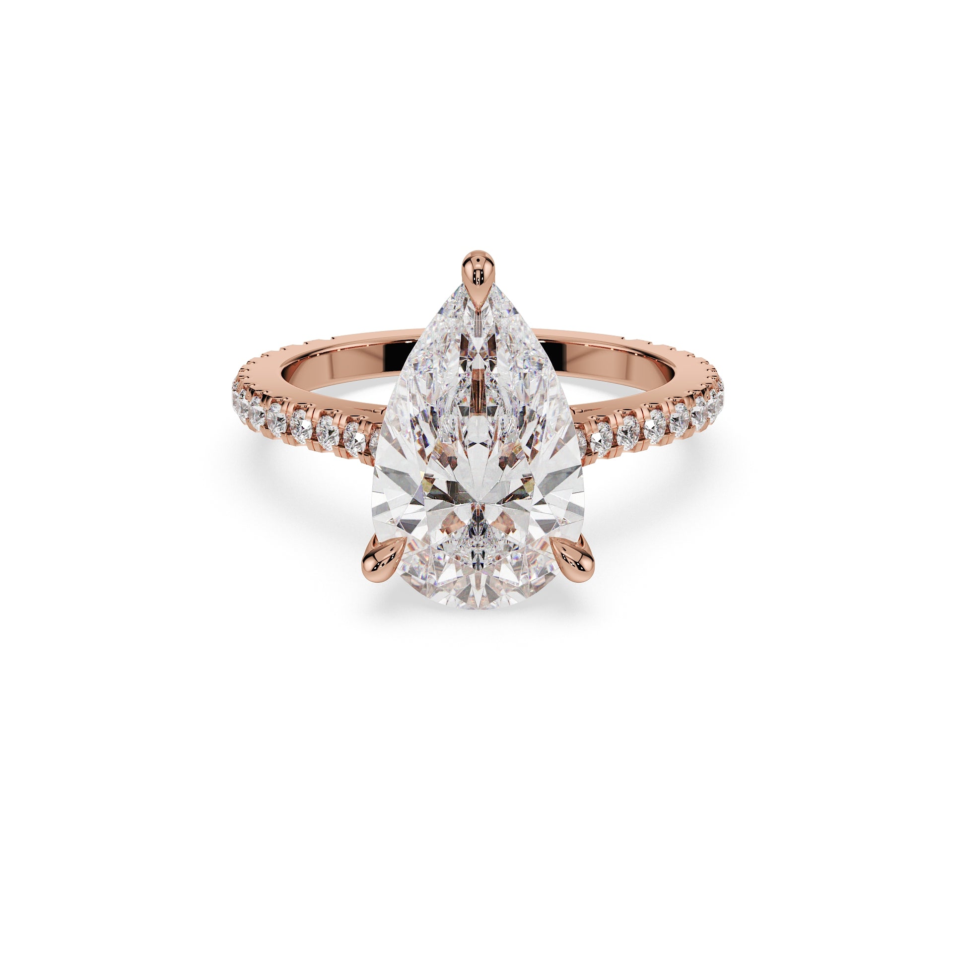 ALMARI Signature Pear Pavé Engagement Ring