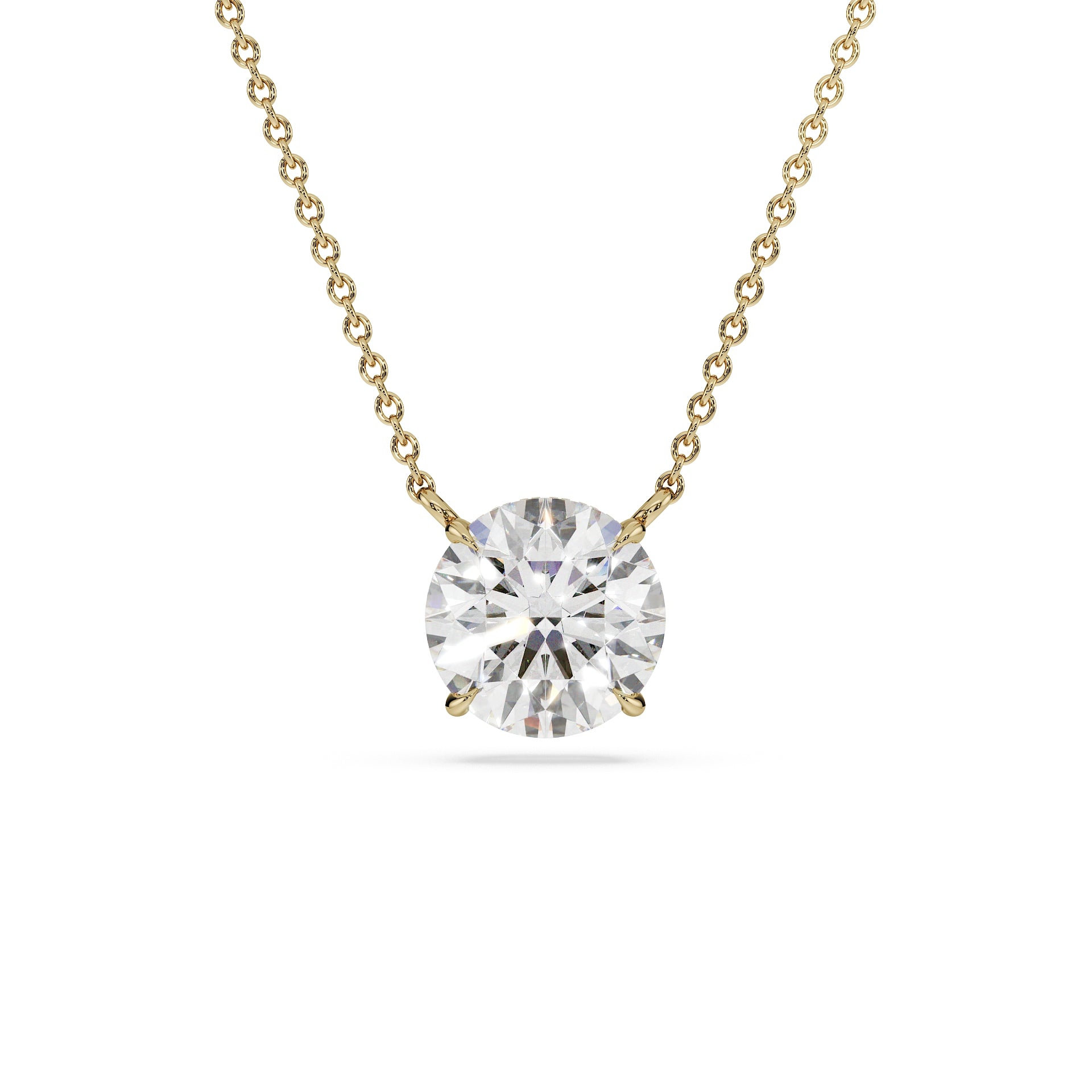 ALMARI Classic Round Diamond Solitaire Necklace
