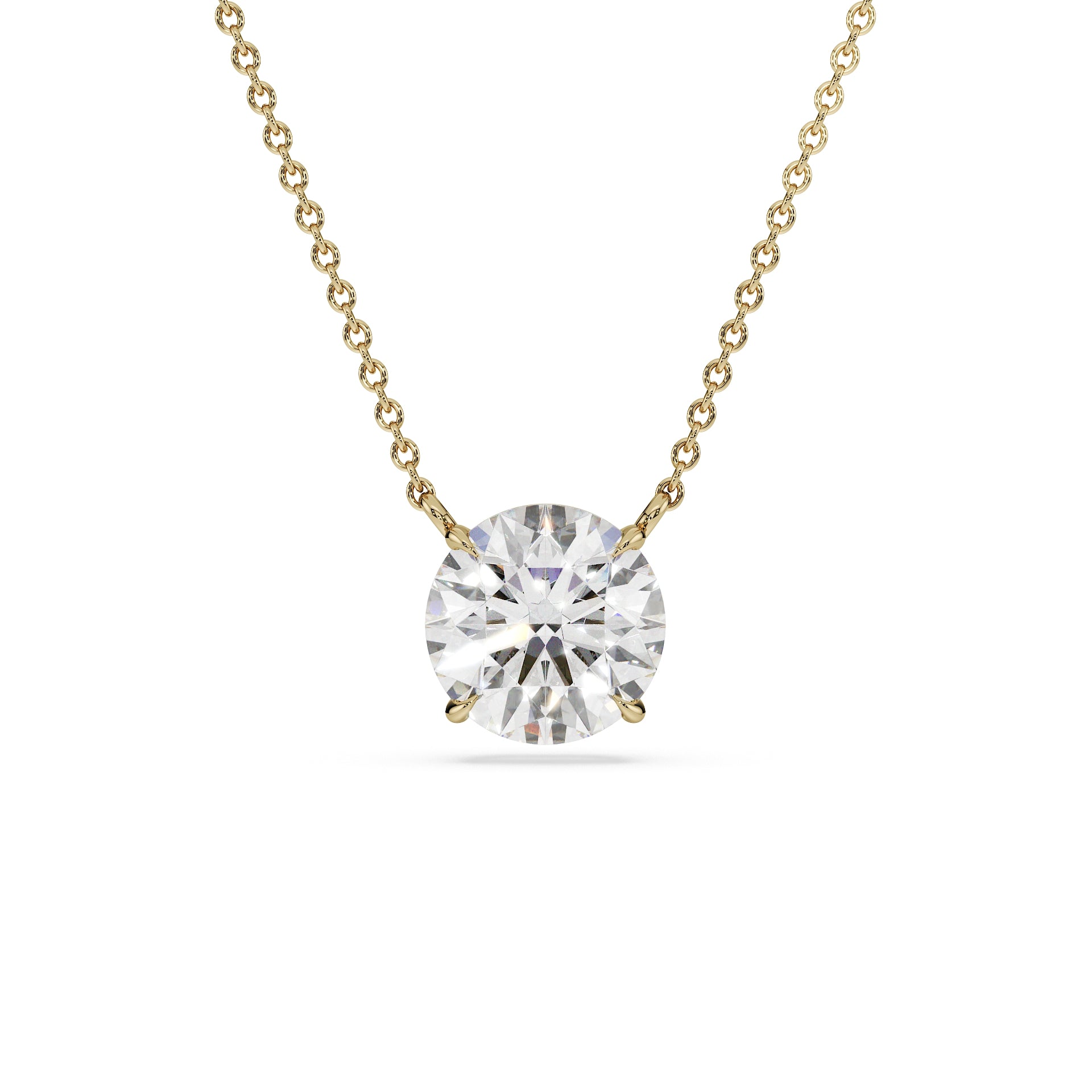 ALMARI Classic Round Diamond Solitaire Necklace
