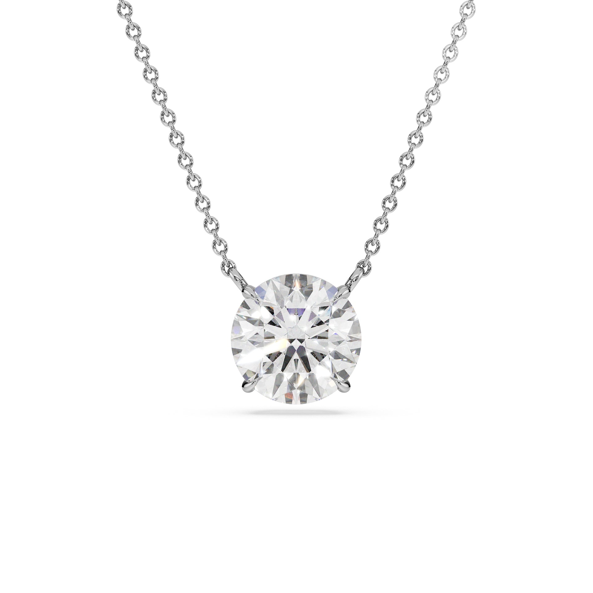 ALMARI Classic Round Diamond Solitaire Necklace