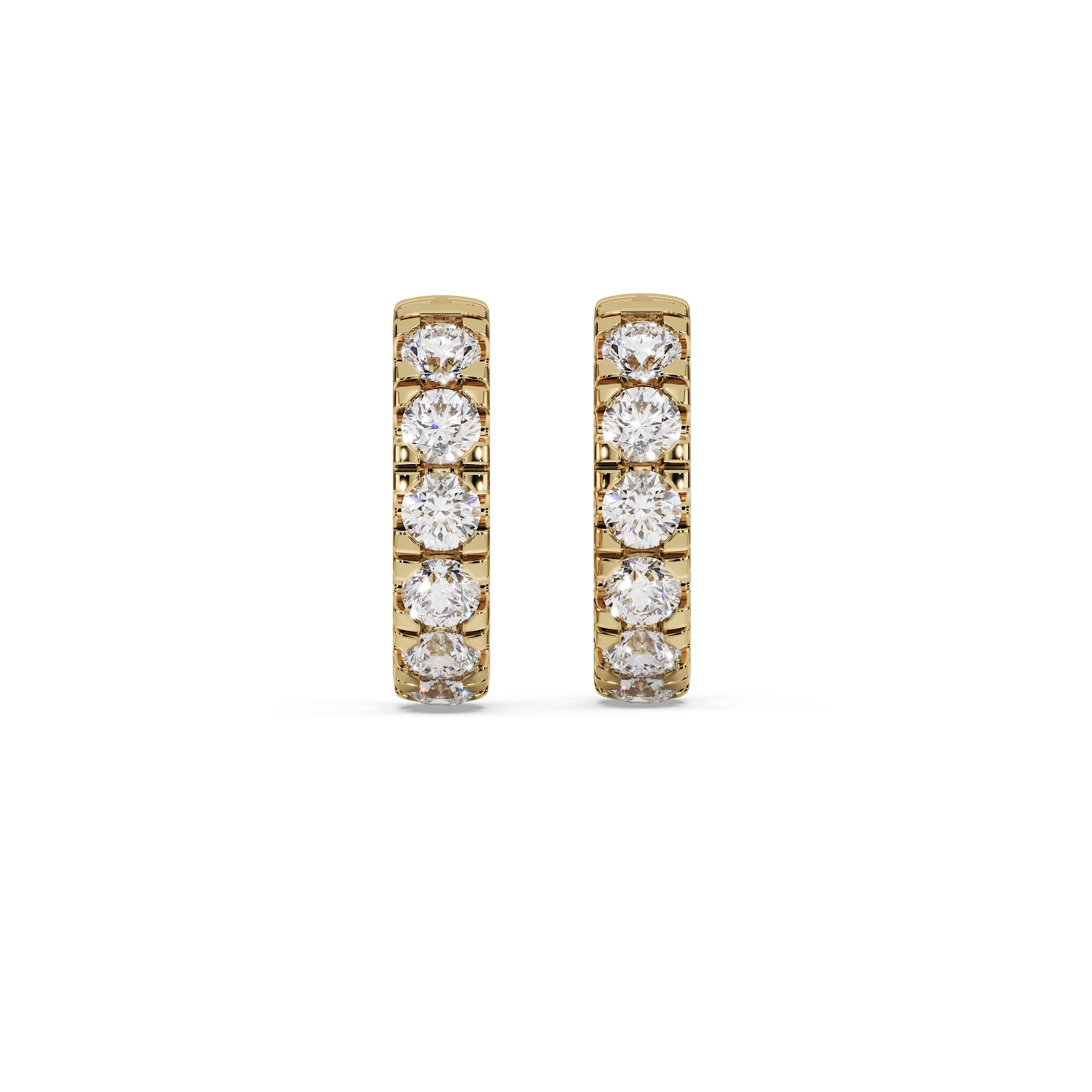 ALMARI Bold Mini Diamond Hoop Earrings (10mm)