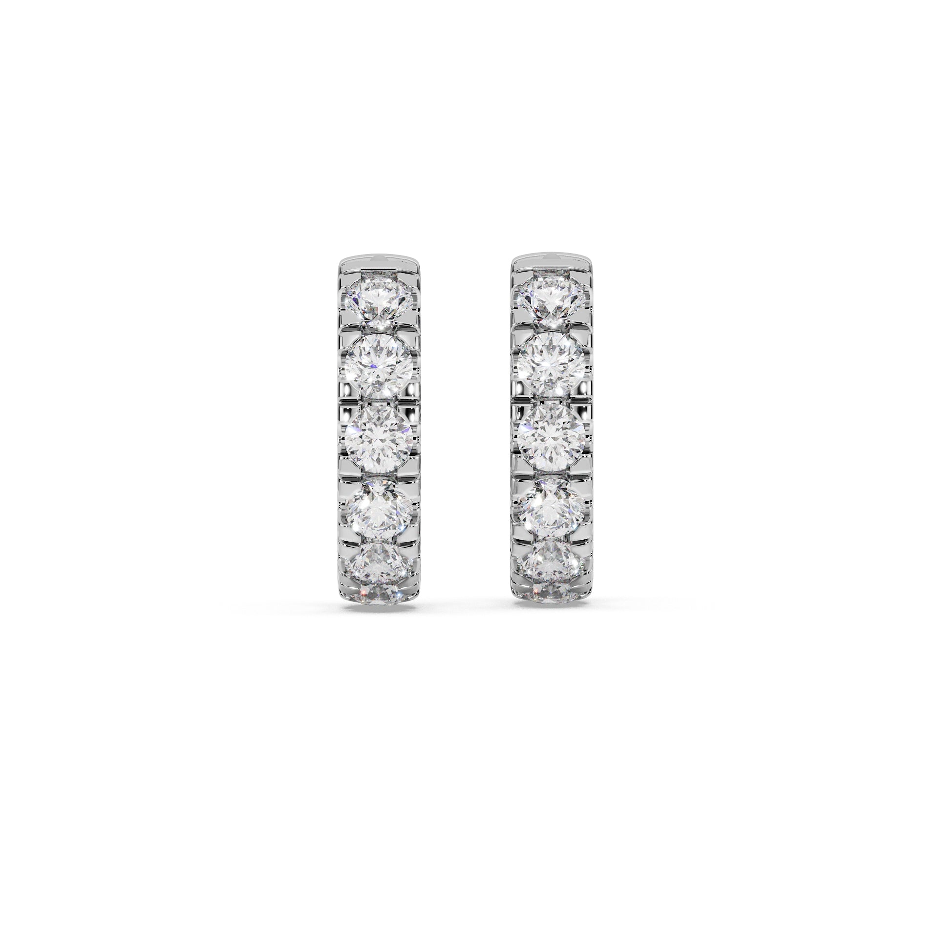 ALMARI Bold Mini Diamond Hoop Earrings (10mm)