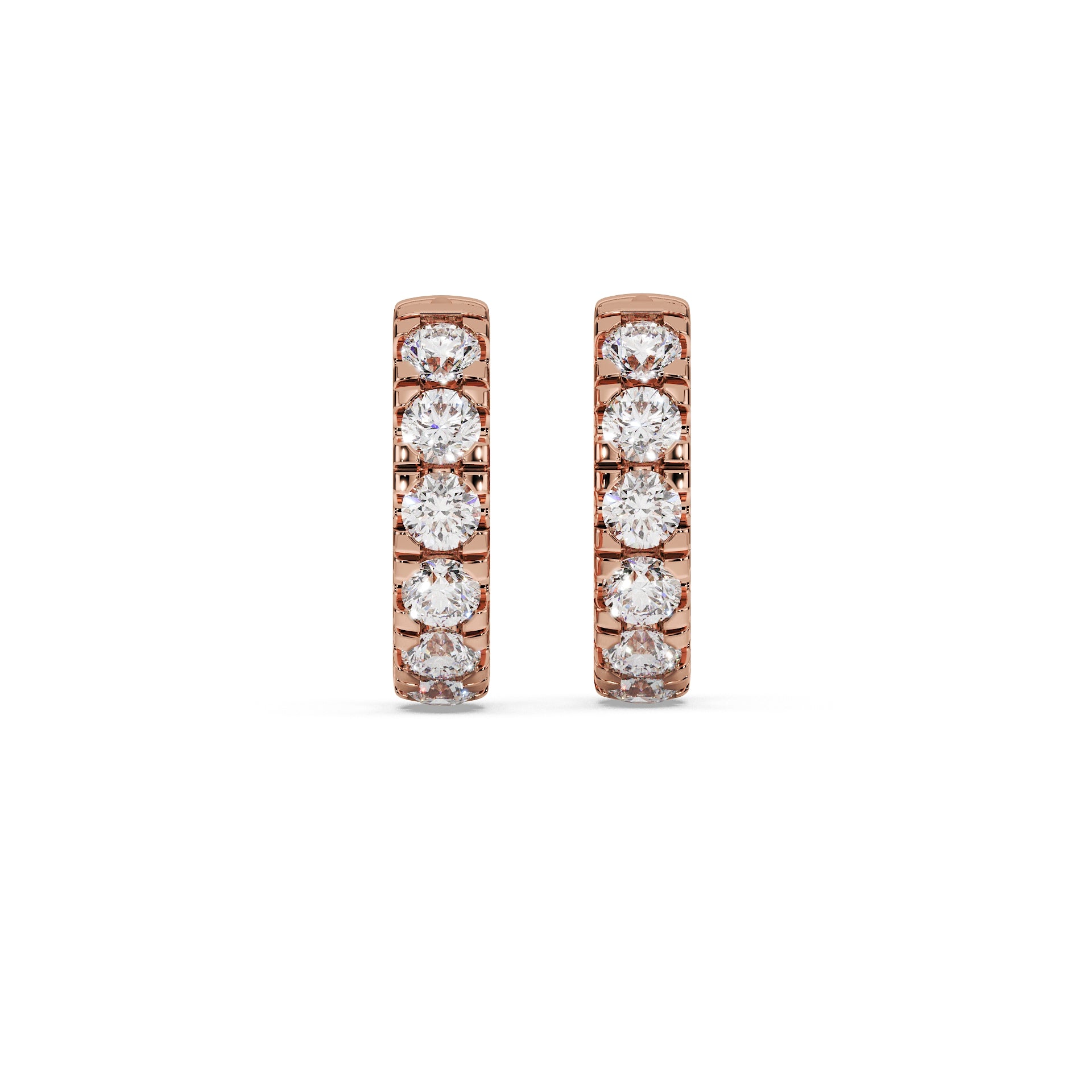 ALMARI Bold Mini Diamond Hoop Earrings (10mm)