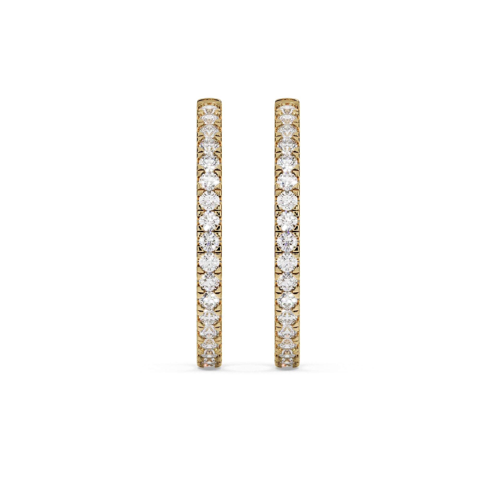 ALMARI Classic Pavé Diamond Hoop Earrings (30mm)