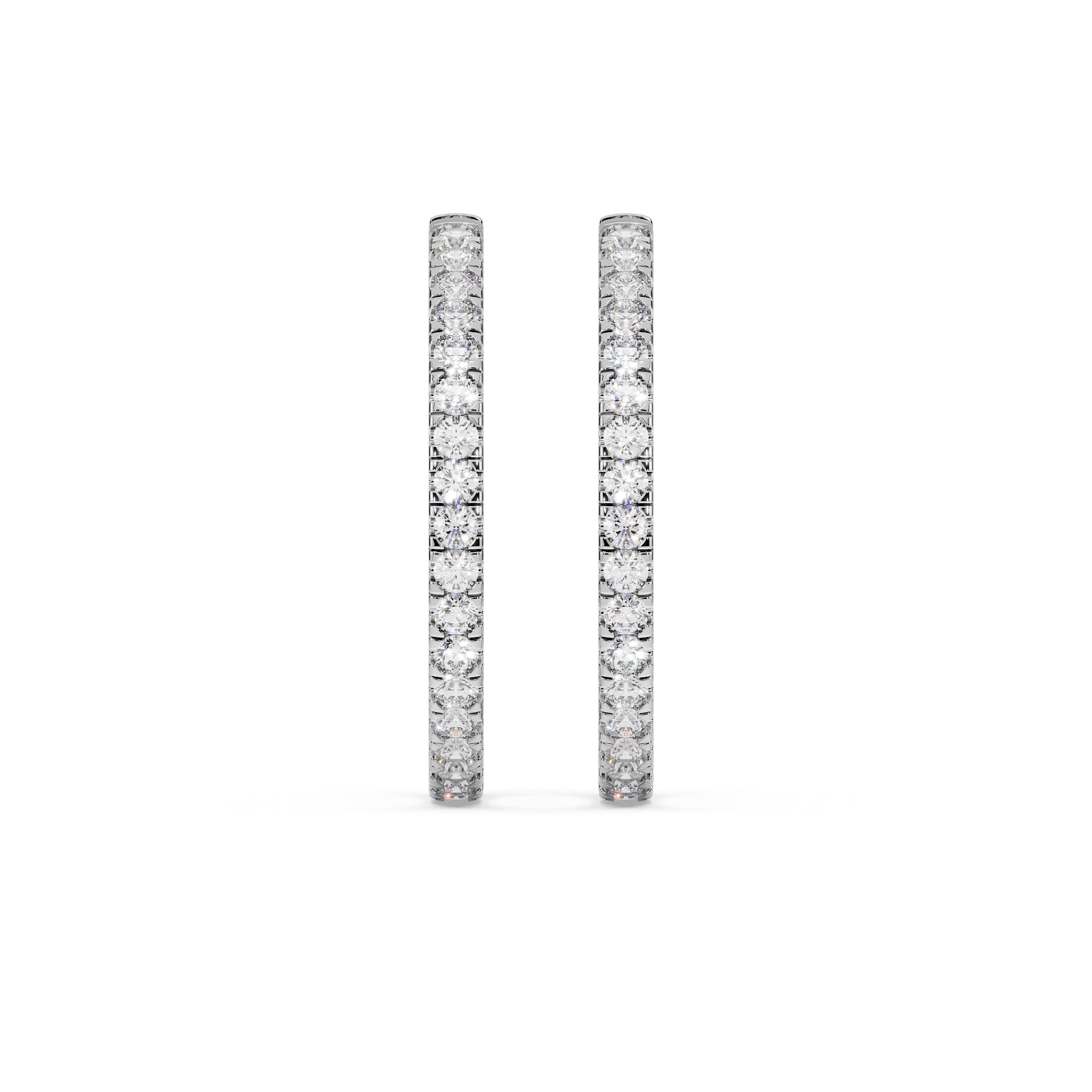 ALMARI Classic Pavé Diamond Hoop Earrings (30mm)