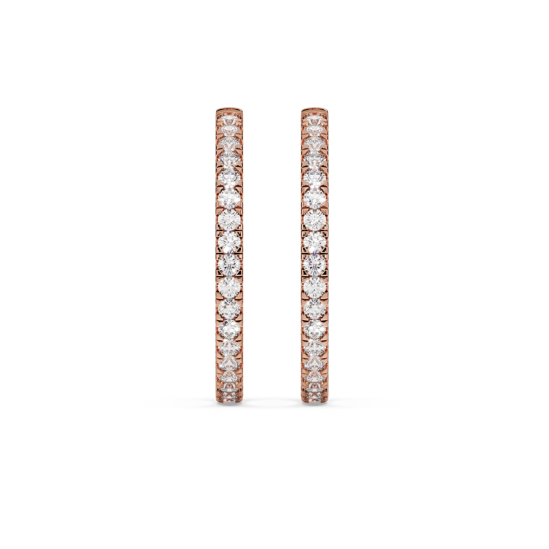 ALMARI Classic Pavé Diamond Hoop Earrings (30mm)