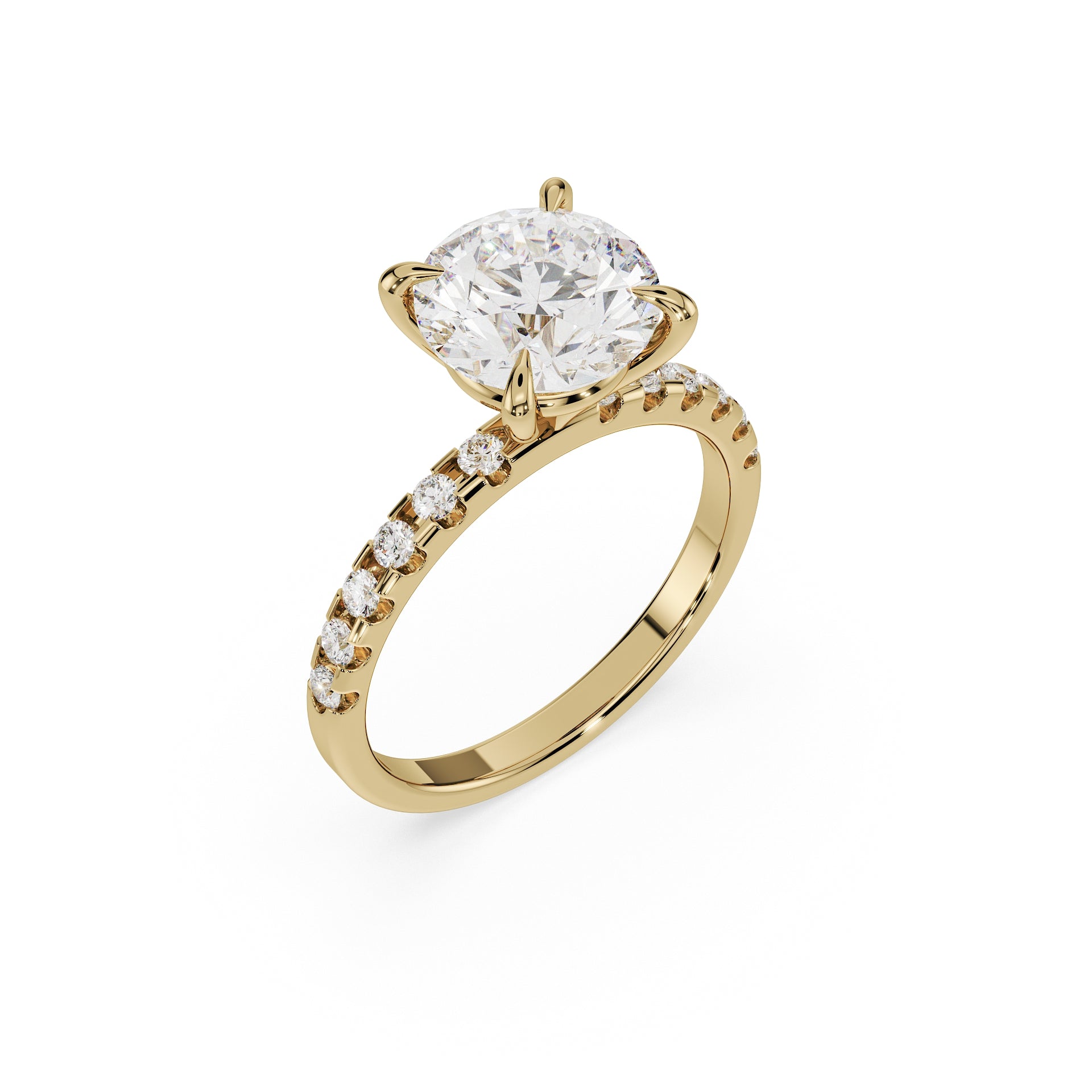 ALMARI Classic Round Solitaire Engagement Ring
