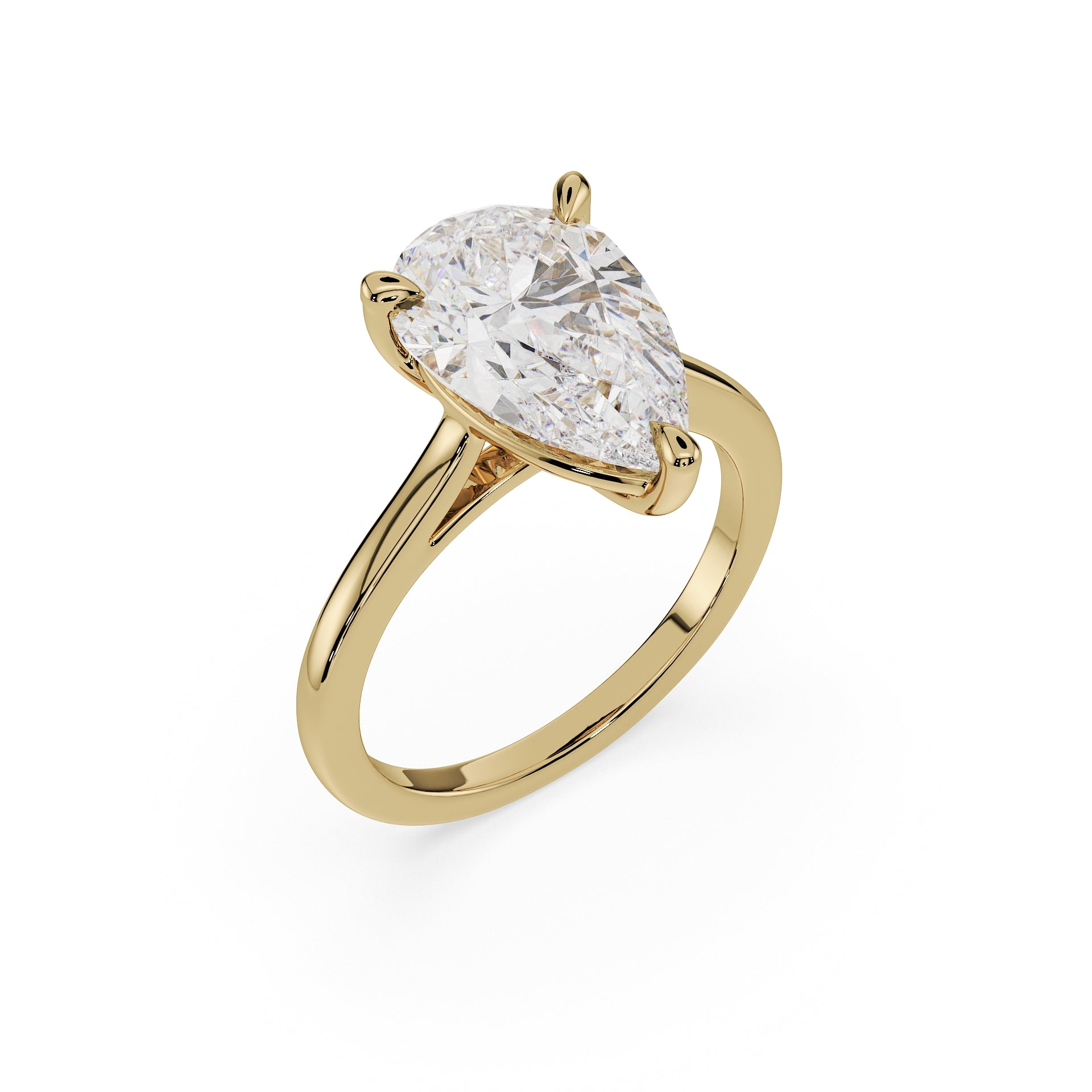ALMARI Timeless Pear Solitaire Engagement Ring