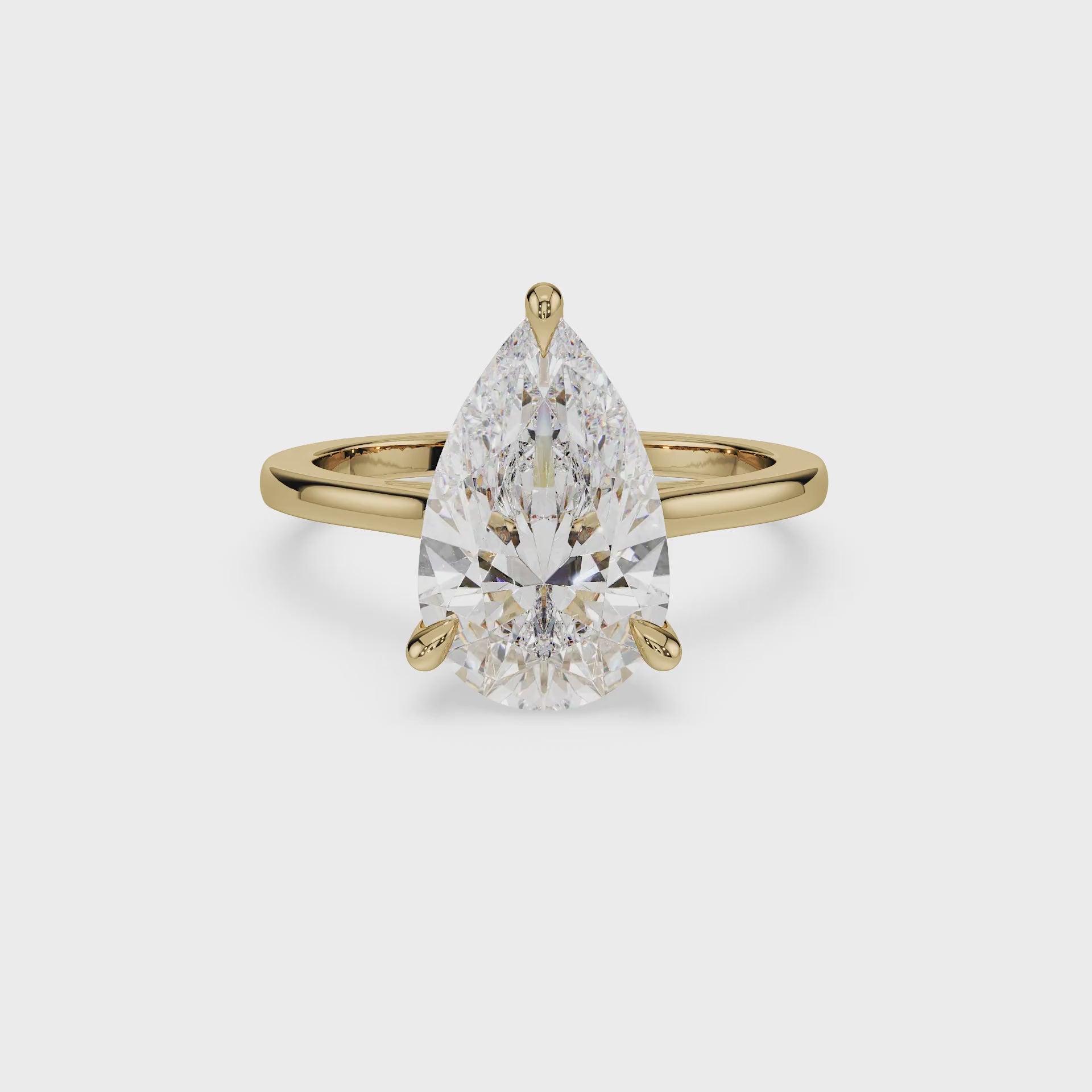 ALMARI Timeless Pear Solitaire Engagement Ring