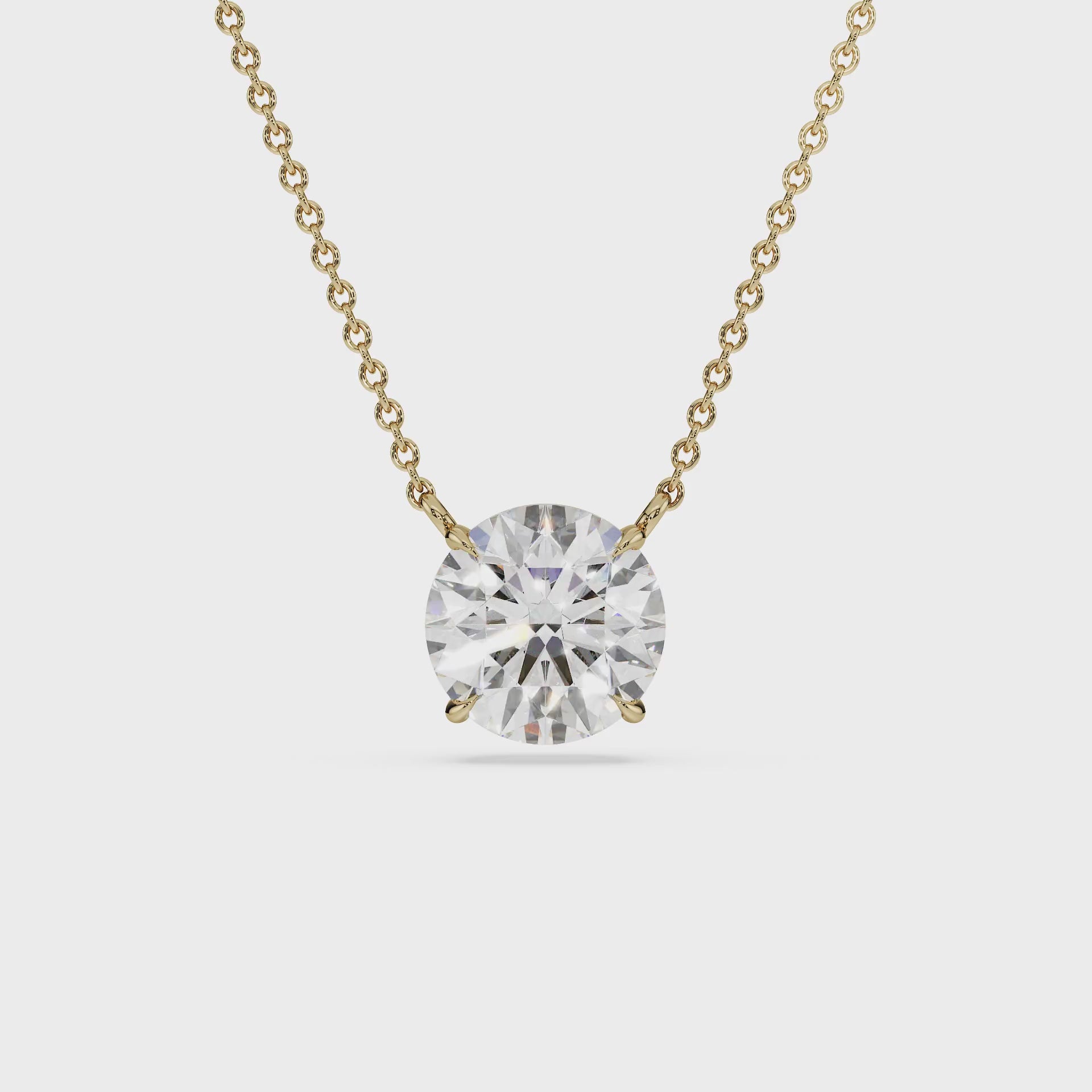 ALMARI Classic Round Diamond Solitaire Necklace