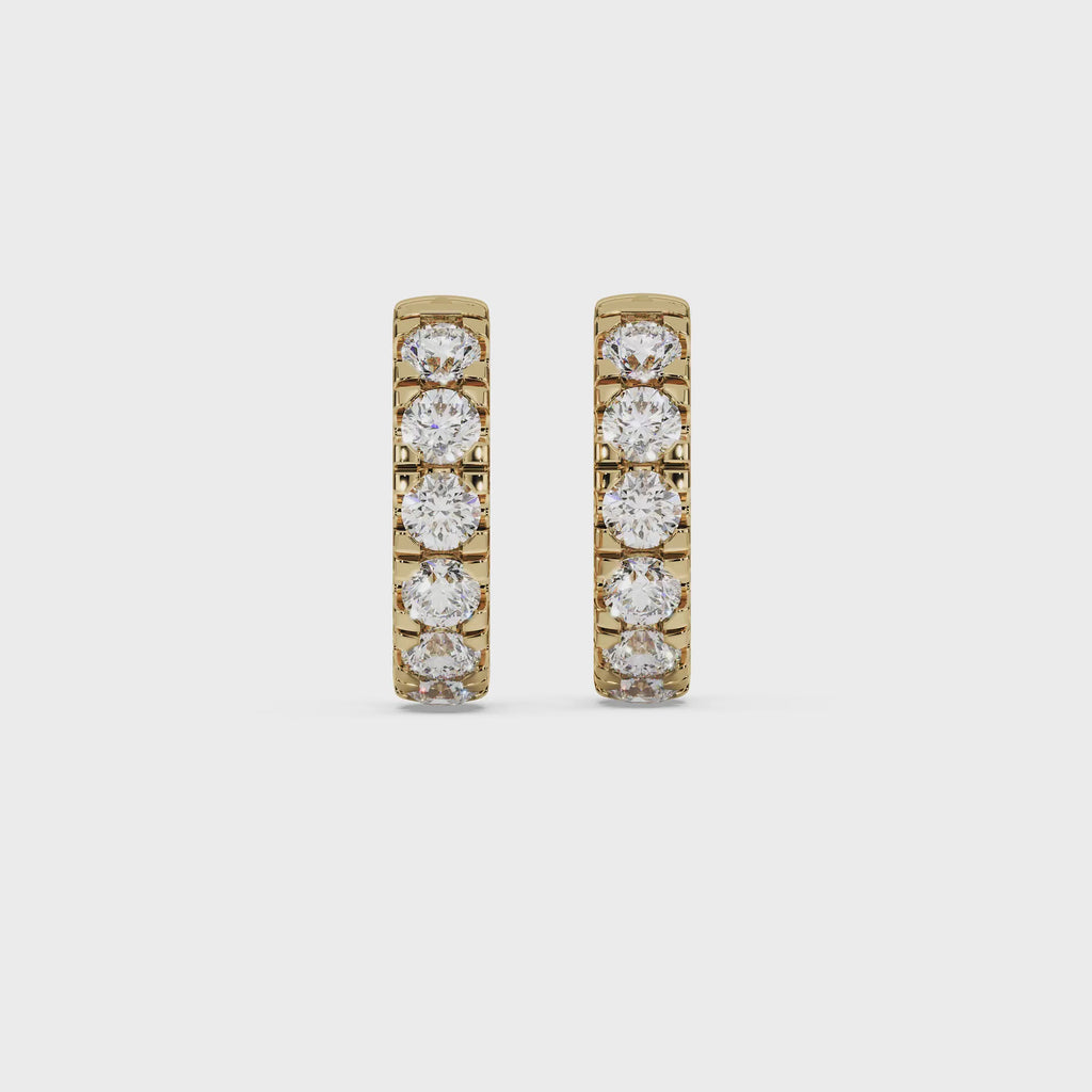 ALMARI Bold Mini Diamond Hoop Earrings (10mm)