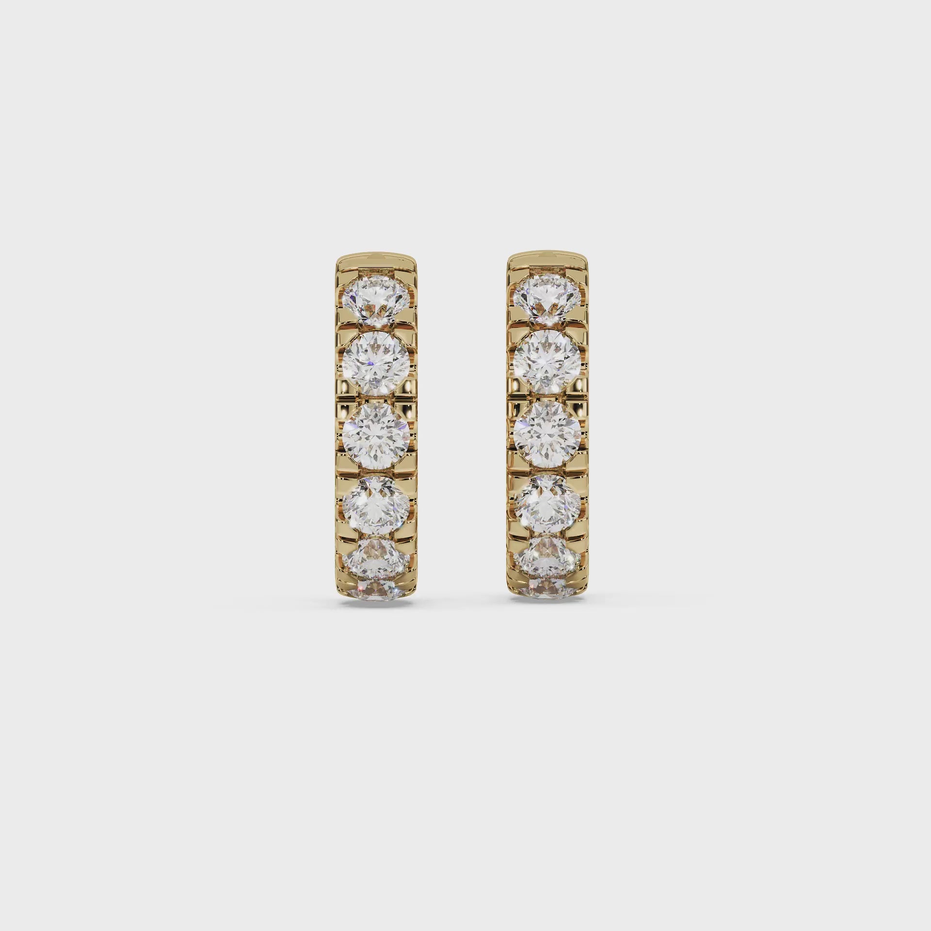 ALMARI Bold Mini Diamond Hoop Earrings (10mm)