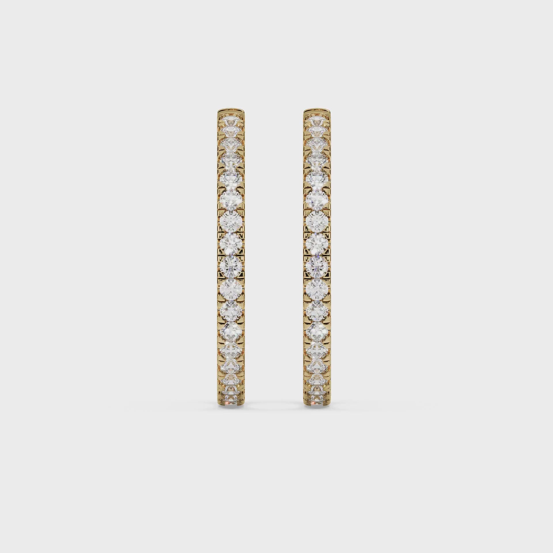 ALMARI Classic Pavé Diamond Hoop Earrings (30mm)